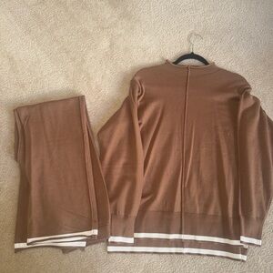 Elegant Tan Women's Knit Set